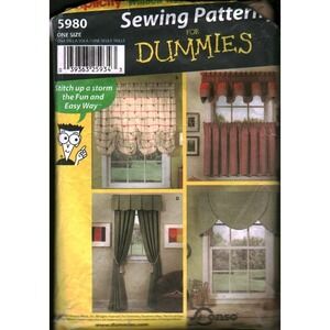 Simplicity 5980 Sewing Pattern For Dummies Window Treatments Curtains Valances